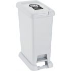 BASURERO PED 35L BL VIDRI