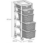 CAJONERO RATTAN 2P3G BL NVE (*)